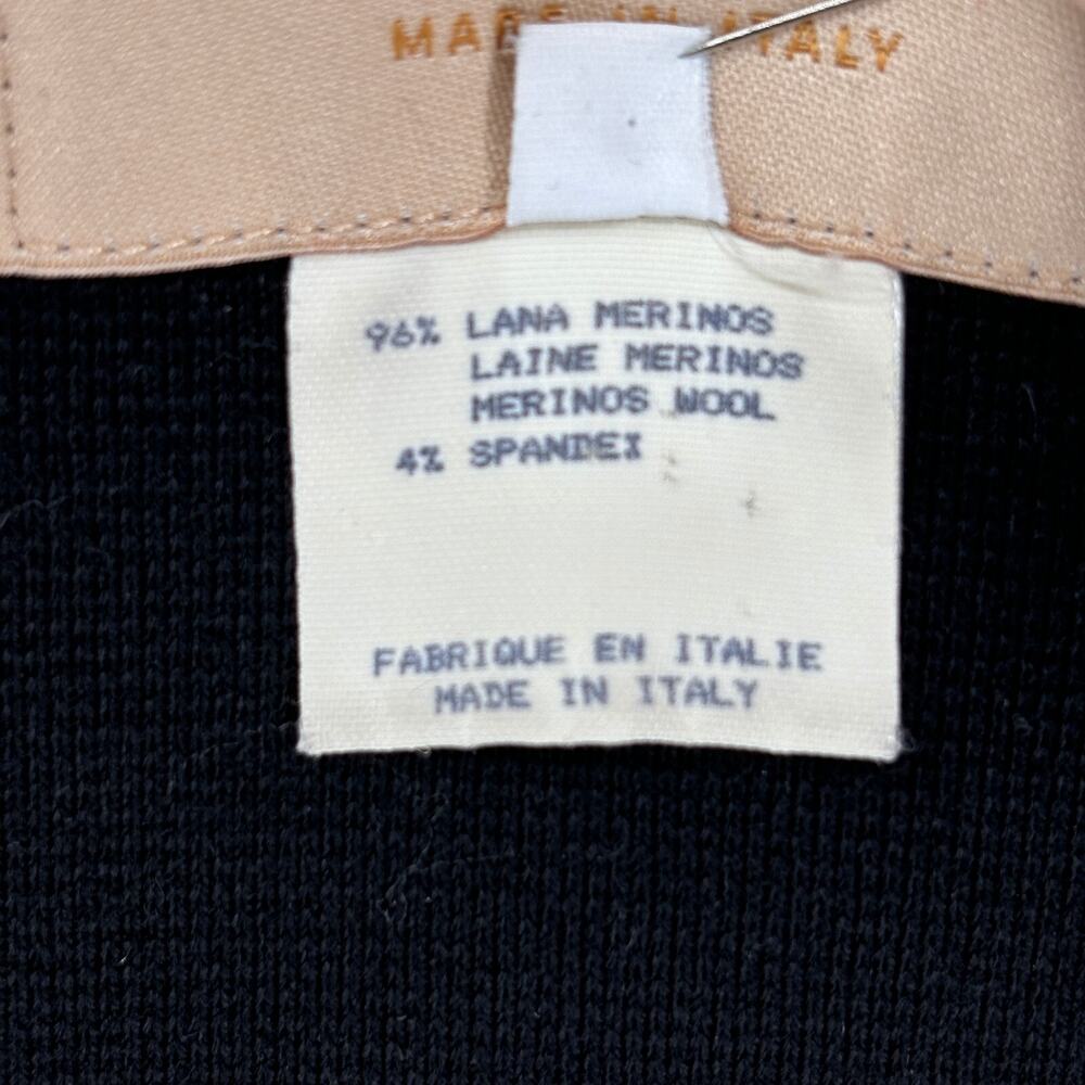JAN & CARLOS Blazer 40 Merino Wool Stretch Two Button Jacket Black Italy VTG - Picture 10 of 16